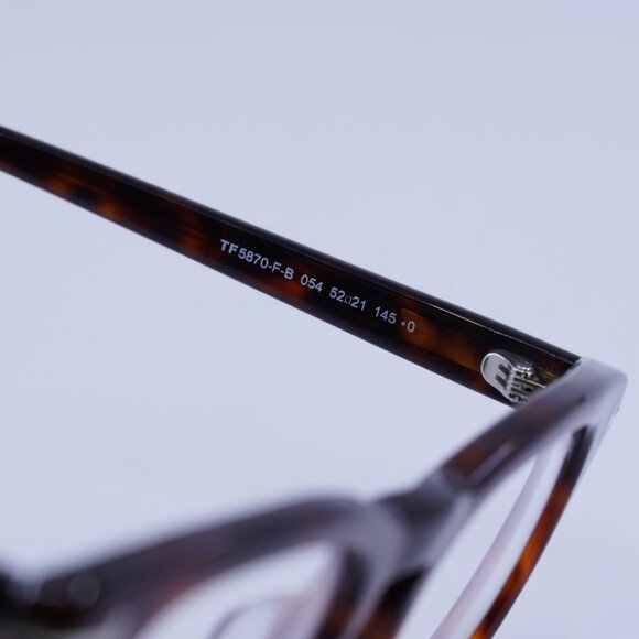 Tom Ford FT5870-F-B 054 Eyeglasses Red Havana 52mm Square Frame - Picture 6 of 10